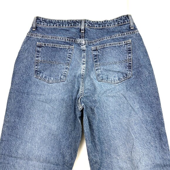 St. John's Bay Relaxed Fit Straight Leg Women's size 12 Dark Blue Denim jeans - Picture 3 of 3